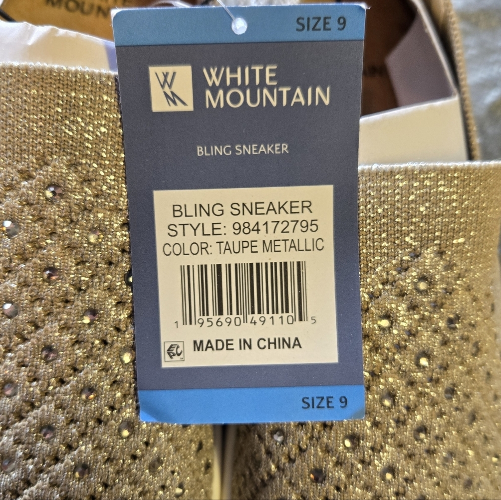 White Mountain Women's Taupe  Metallic Slip-On Shoes - Picture 6 of 6